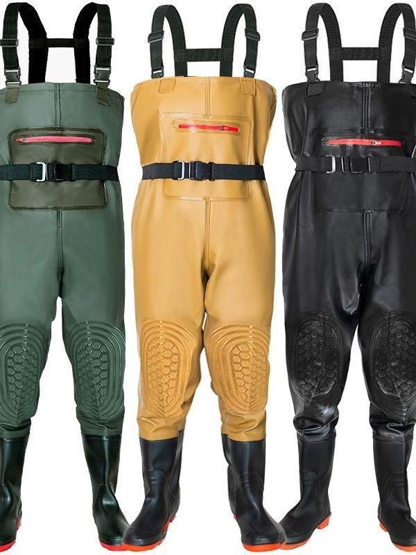 Fishing Rain Suit - Overoles de Pesca Reforzados, Pantalones Impermeables
