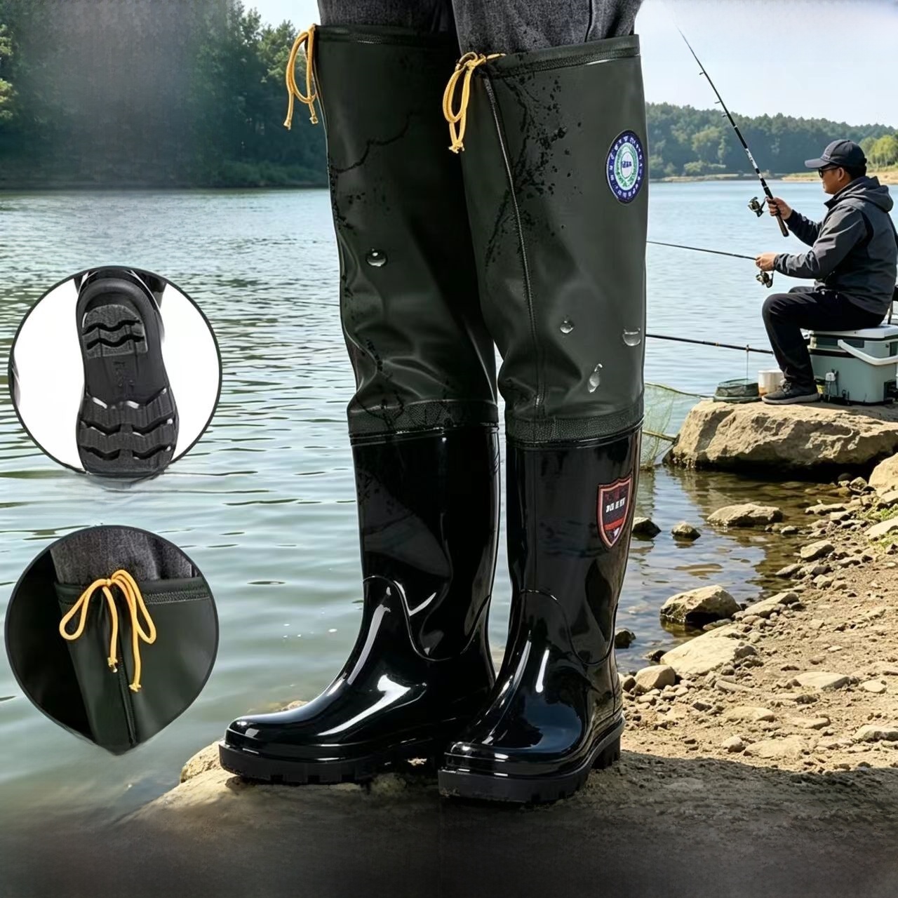 Fishing Rain Suit - Botas de Lluvia Gruesas por Encima
