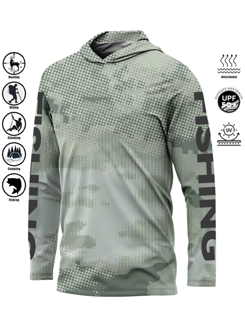 Fishing Shirt Uv Protection - Camiseta de pesca MALFC Hood, ropa
