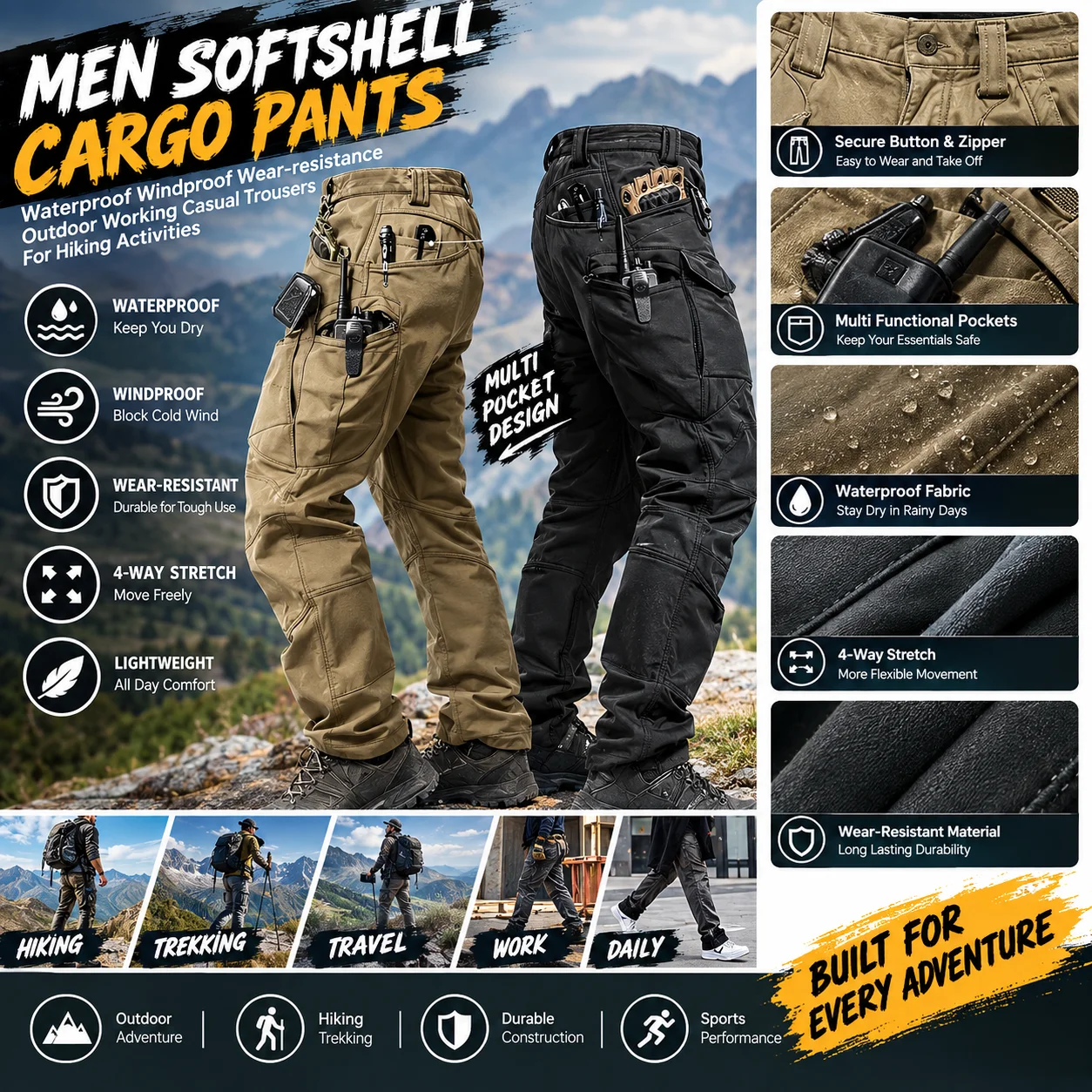 Pantalones y Chaquetas Cargo T - Fishing Pants Waterproof reseña y precio